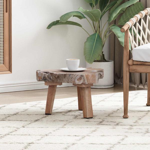 ARDEBO.de - Nachttisch Braun 40 x 40 x 25 cm Massives upgecyceltes Holz