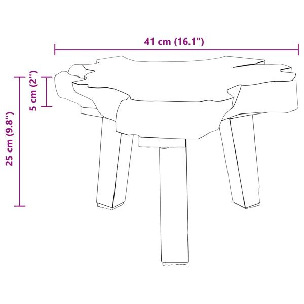 Nachttisch Braun 40 x 40 x 25 cm Massives upgecyceltes Holz