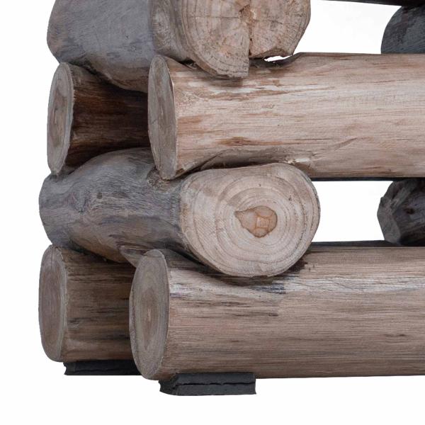 Hocker Natur 30 x 30 x 38 cm Massivholz Teak