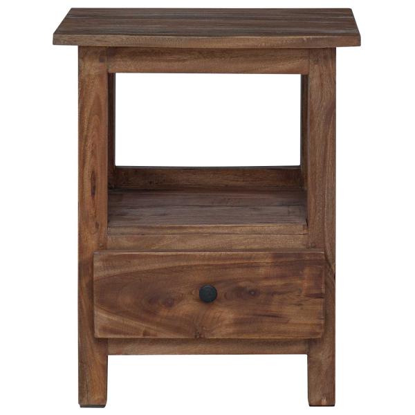 Nachttisch Braun 30 x 30 x 47 cm Massives upgecyceltes Holz
