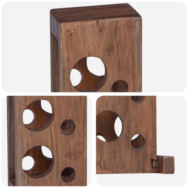 Regal Braun 20 x 25 x 100 cm Massives Mahagoni Holz