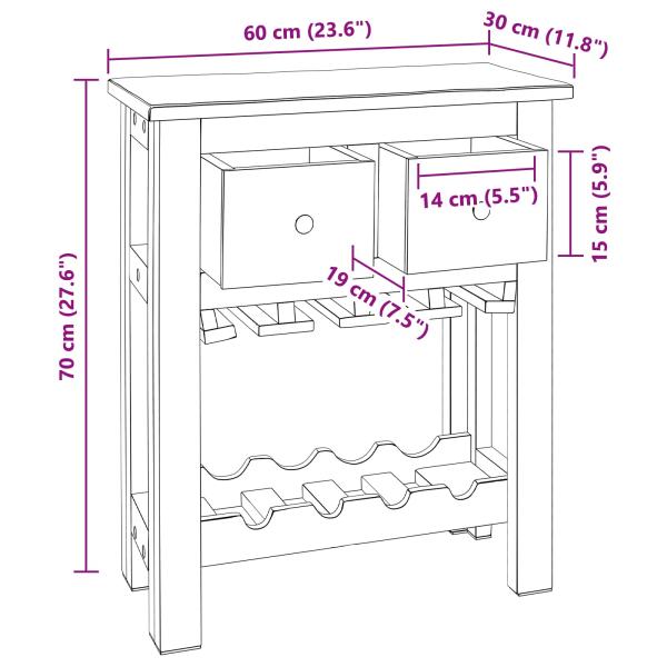 Schrank Braun 60 x 30 x 70 cm Massives upgecyceltes Holz