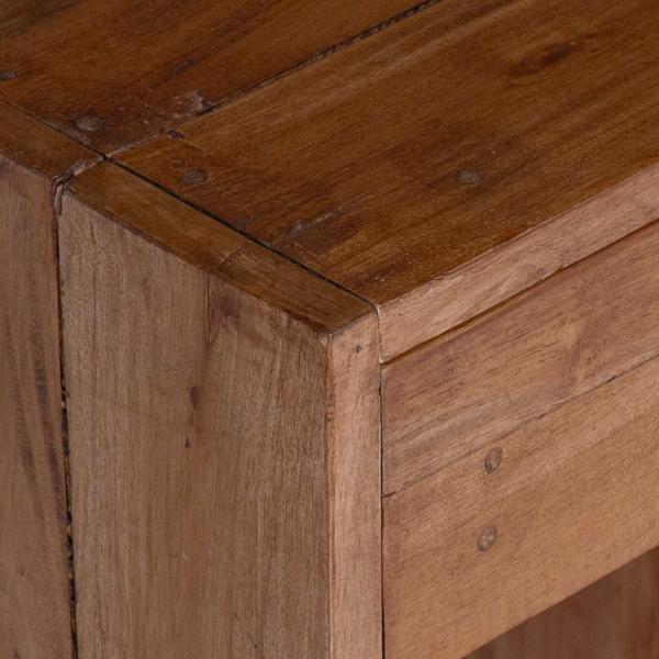 Nachttisch Braun 63 x 30 x 79 cm Massives Mahagoni Holz