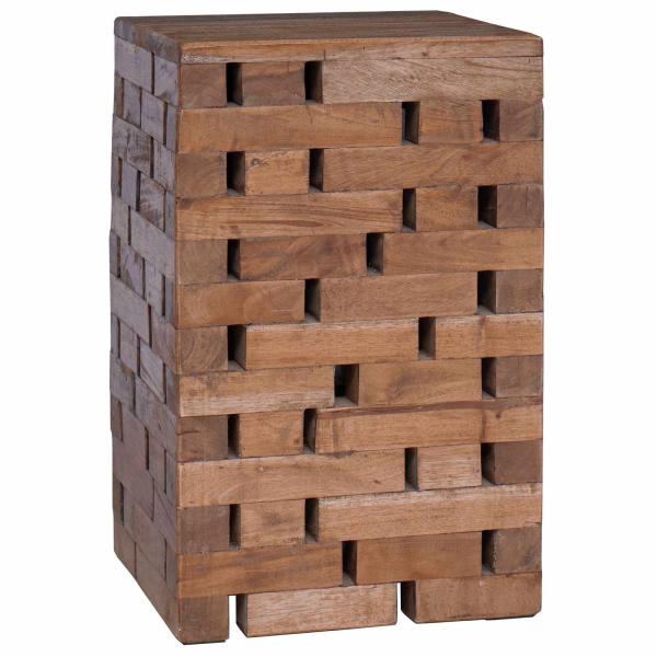 Hocker Natur 29 x 29 x 48 cm Massivholz Altholz