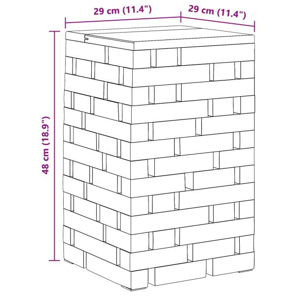 Hocker Natur 29 x 29 x 48 cm Massivholz Altholz