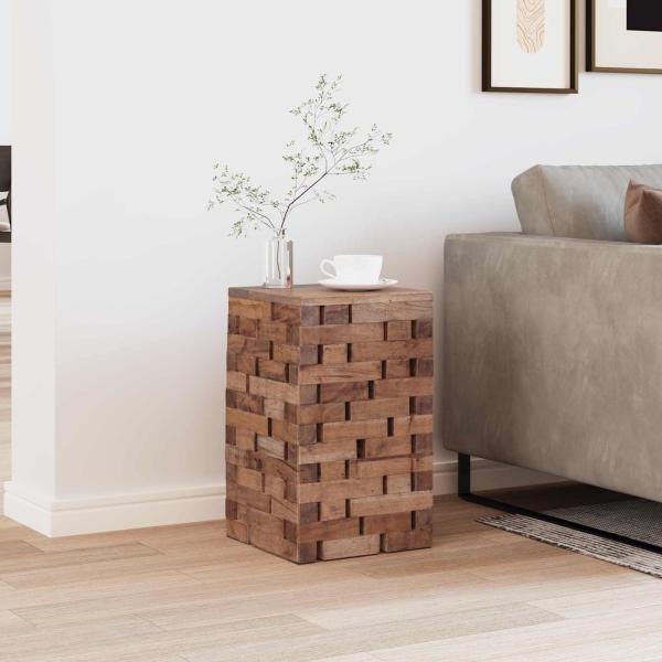 Hocker Natur 29 x 29 x 48 cm Massivholz Altholz