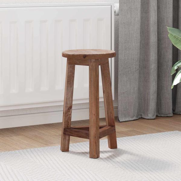 ARDEBO.de - Hocker Natur 28 x 28 x 50 cm Mahagoni Holz