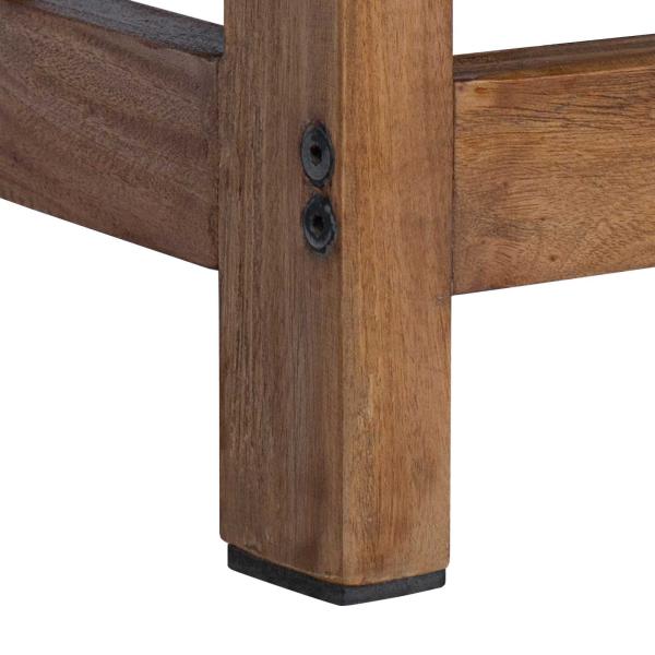 Hocker Natur 37 x 37 x 46 cm Mahagoni Holz