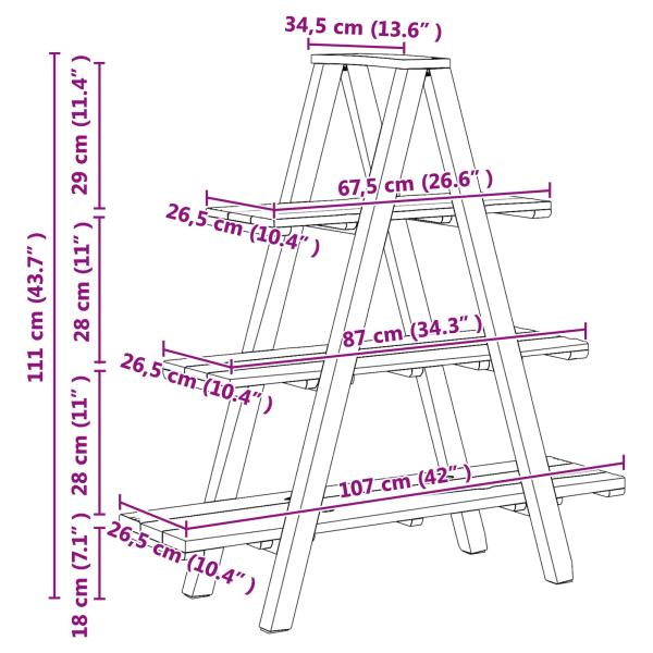 Klappregal Braun 79,5 x 35 x 112 cm Massives upgecyceltes Holz