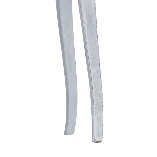 Schreibtisch Weiß 80 x 40 x 92 cm Massives Mahagoni Holz