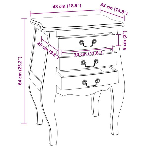 Aufbewahrungstruhe 48 x 35 x 64 cm Massives Mahagoni Holz