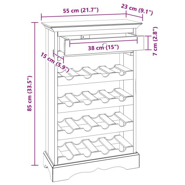 ARDEBO.de - Weinregal Massives Mahagoni Holz