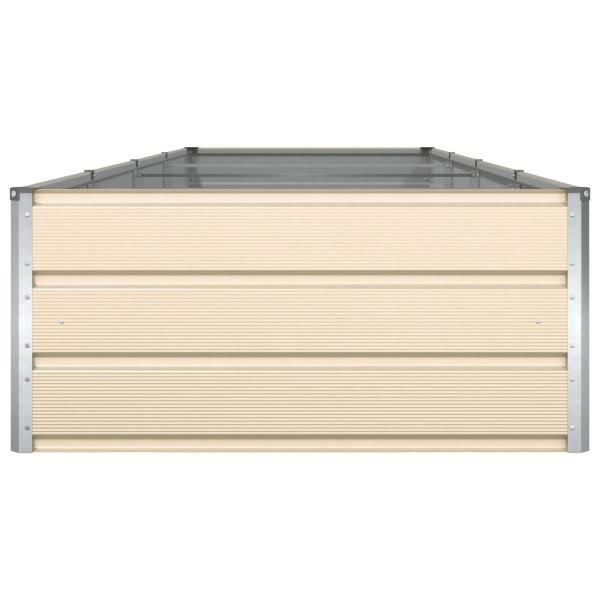 Pflanzkübel Elfenbein 195 x 100 x 45 cm Verzinkter Stahl