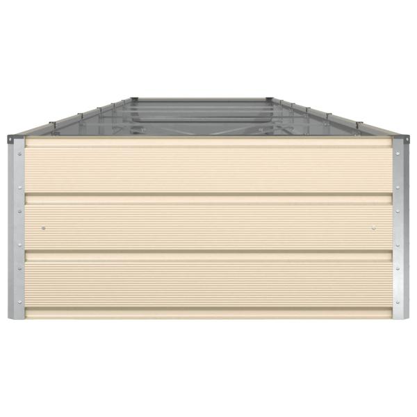 Pflanzkübel Elfenbein 195 x 100 x 45 cm Verzinkter Stahl