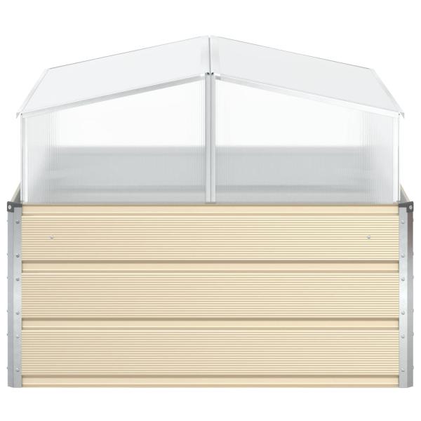 Pflanzkübel Elfenbein 100 x 100 x 77 cm Verzinkter Stahl