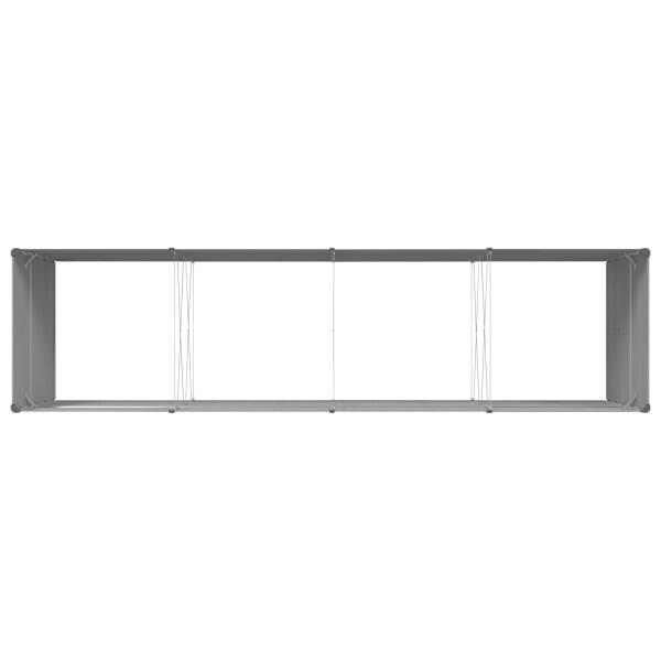 ARDEBO.de - Pflanzkübel Hellgrau 195 x 100 x 45 cm Verzinkter Stahl