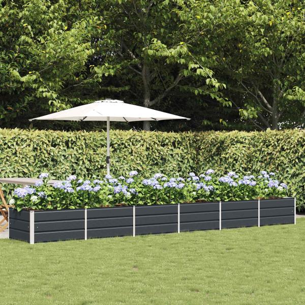 ARDEBO.de - Pflanzkübel Anthrazit 480 x 80 x 45 cm Stahl