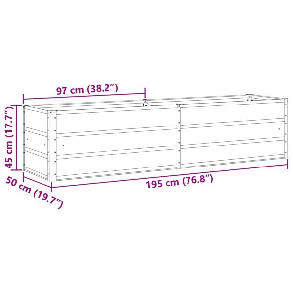 Pflanzkübel Anthrazit 480 x 50 x 45 cm Verzinkter Stahl