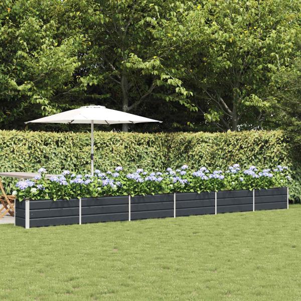 ARDEBO.de - Pflanzkübel Anthrazit 480 x 50 x 45 cm Verzinkter Stahl