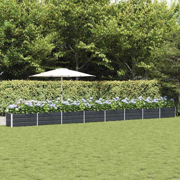 ARDEBO.de - Pflanzkübel Anthrazit 480 x 50 x 45 cm Verzinkter Stahl