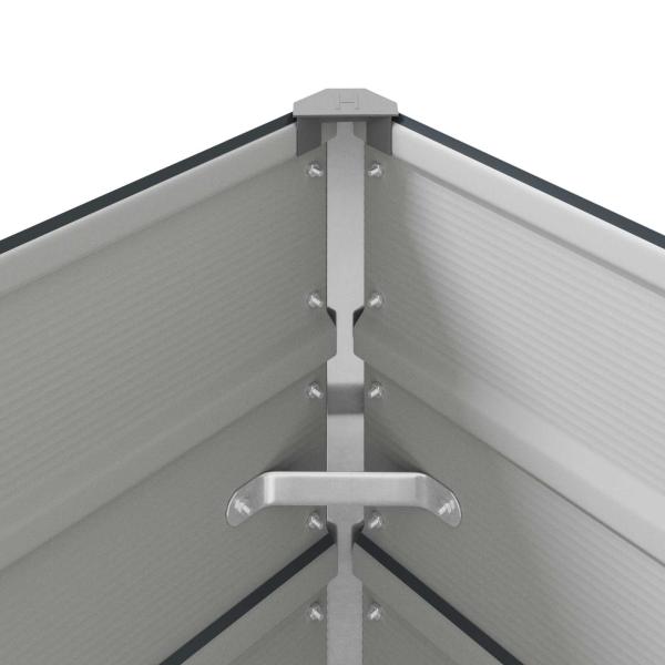 Pflanzkübel Anthrazit 195 x 100 x 45 cm Verzinkter Stahl