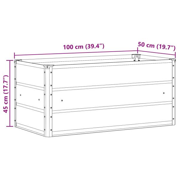 Pflanzkübel Pastellgrün 100 x 50 x 45 cm Verzinkter Stahl