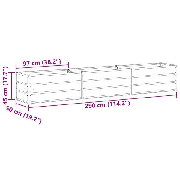Pflanzkübel Pastellgrün 480 x 50 x 45 cm Verzinkter Stahl