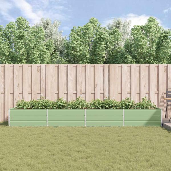 Pflanzkübel Pastellgrün 195 x 100 x 45 cm Verzinkter Stahl