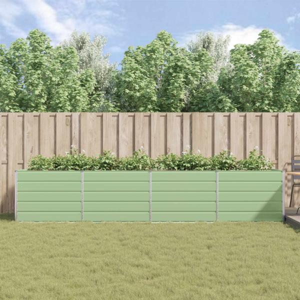 Pflanzkübel Pastellgrün 195 x 100 x 45 cm Verzinkter Stahl