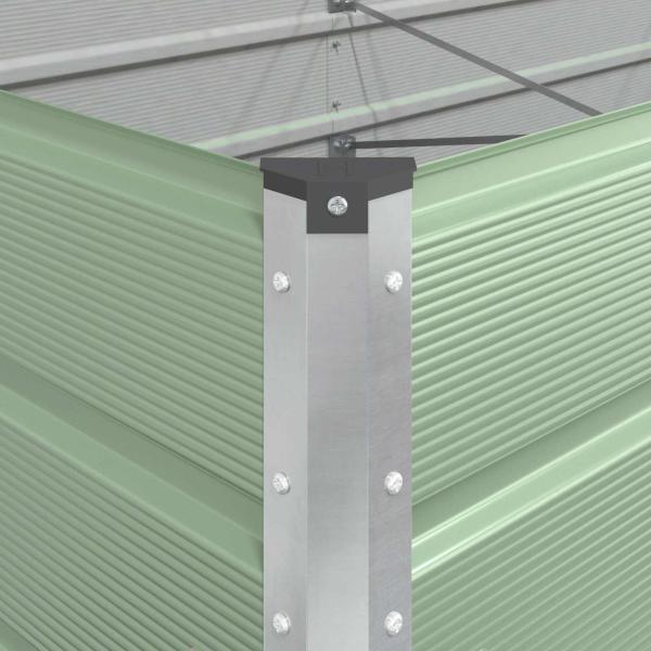 Pflanzkübel Pastellgrün 195 x 100 x 45 cm Verzinkter Stahl