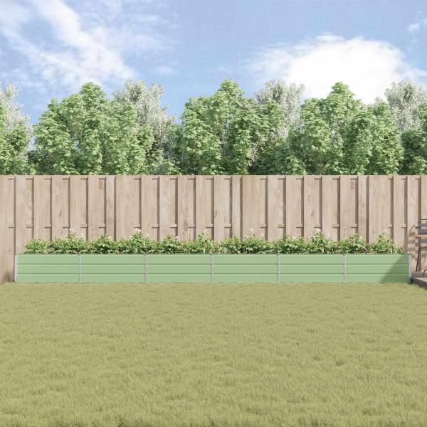 Pflanzkübel Pastellgrün 195 x 100 x 45 cm Verzinkter Stahl