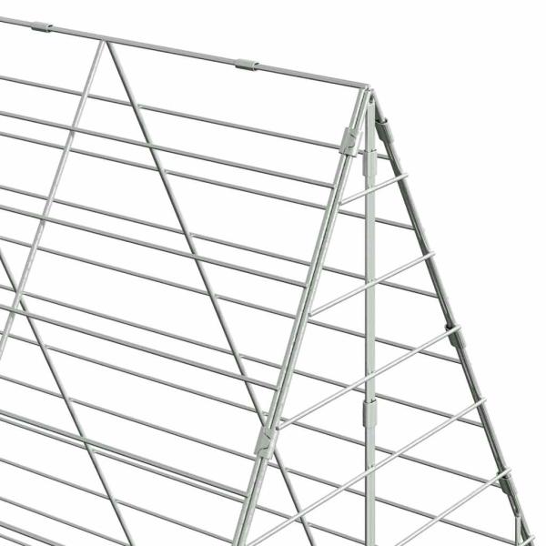 Hasenkäfig Silber 400 x 100 x 210 cm Verzinkter Stahl