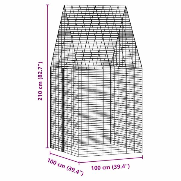 Hasenkäfig Silber 400 x 100 x 210 cm Verzinkter Stahl