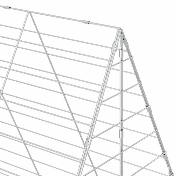 Hasenkäfig Silber 400 x 100 x 210 cm Verzinkter Stahl