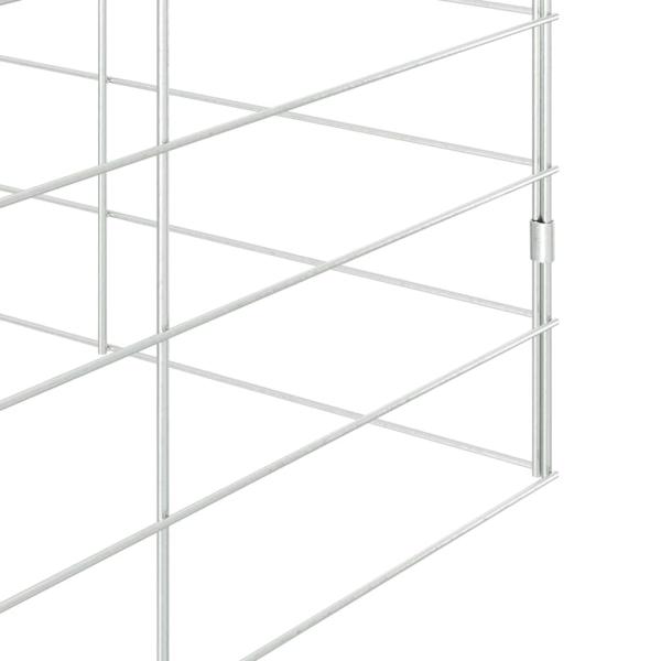 Hasenkäfig Silber 400 x 100 x 210 cm Verzinkter Stahl