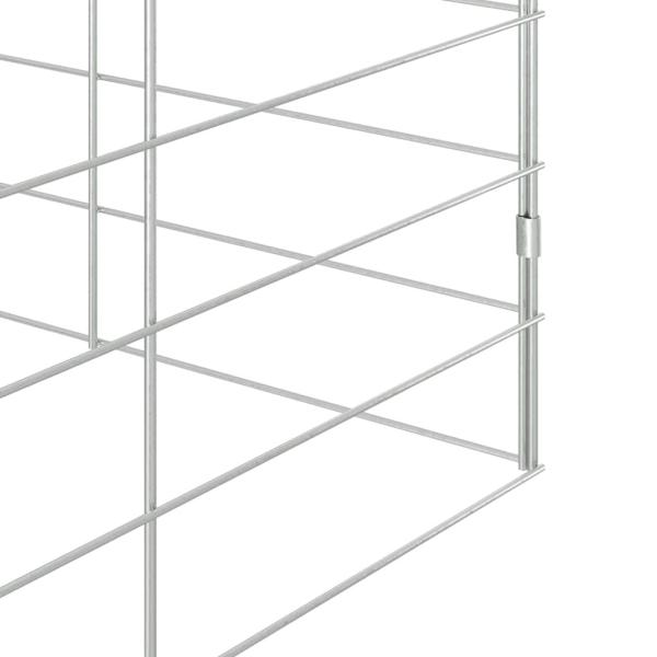 Hasenkäfig Silber 400 x 100 x 210 cm Verzinkter Stahl