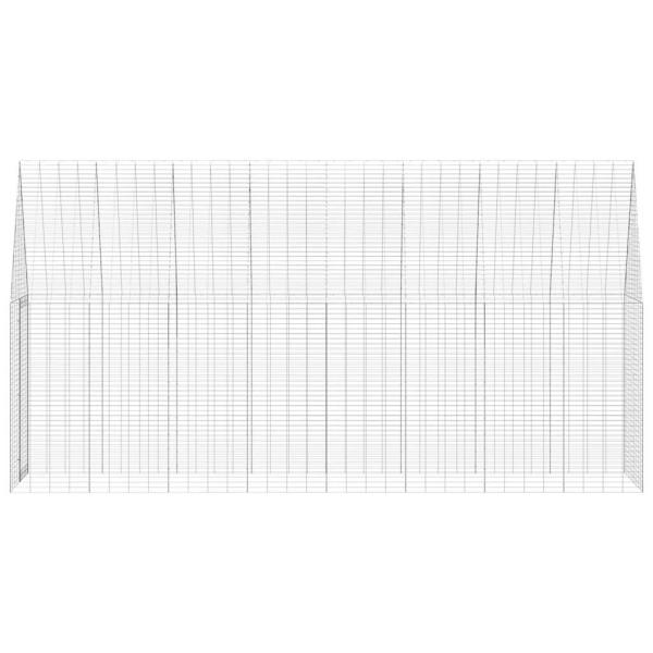 Hasenkäfig Silber 400 x 100 x 210 cm Verzinkter Stahl