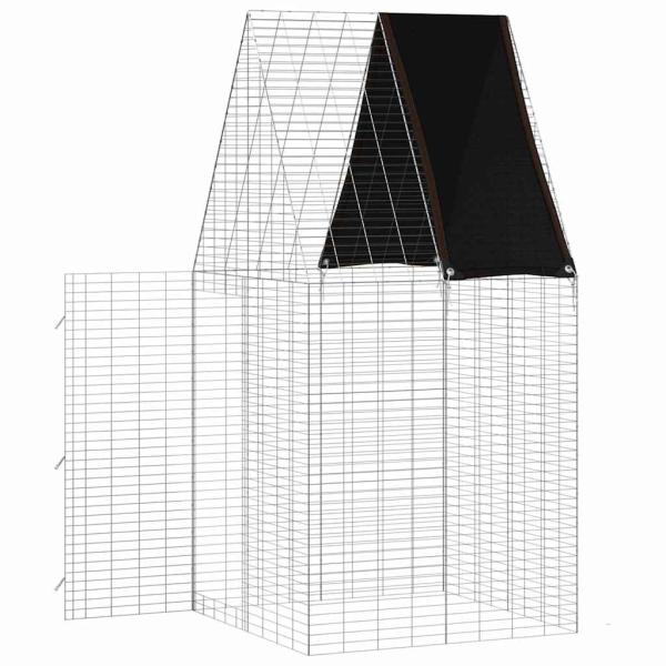 Hasenkäfig Silber 100 x 100 x 210 cm Verzinkter Stahl