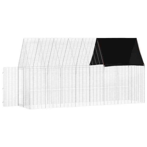 Hasenkäfig Silber 400 x 100 x 210 cm Verzinkter Stahl