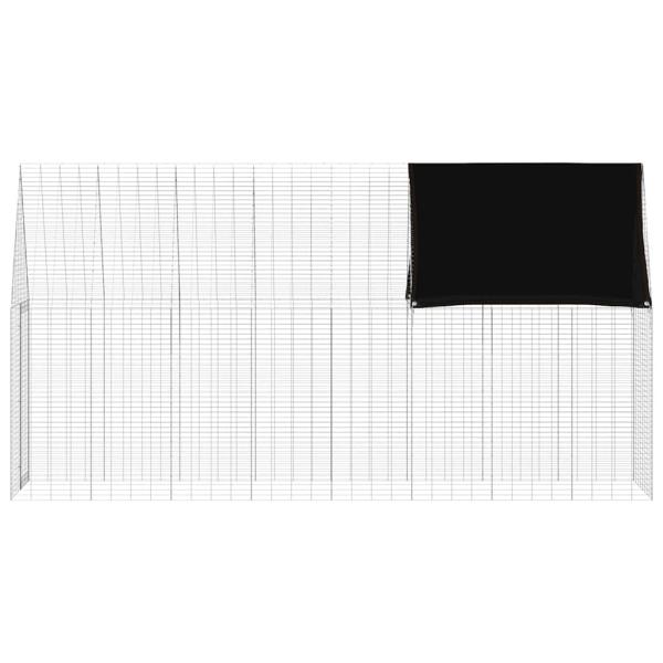 Hasenkäfig Silber 400 x 100 x 210 cm Verzinkter Stahl