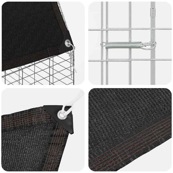 Hasenkäfig Silber 400 x 100 x 210 cm Verzinkter Stahl