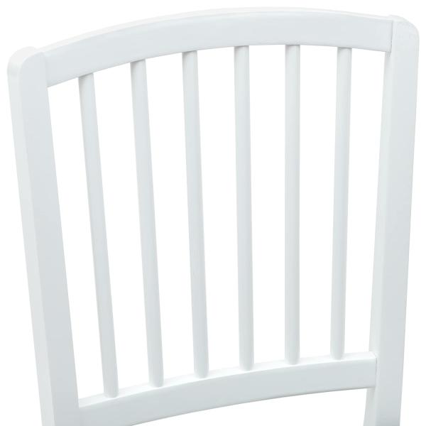 Esszimmerstühle 2 pcs Weiß 50 x 52,5 x 91 cm Massives Gummiholz