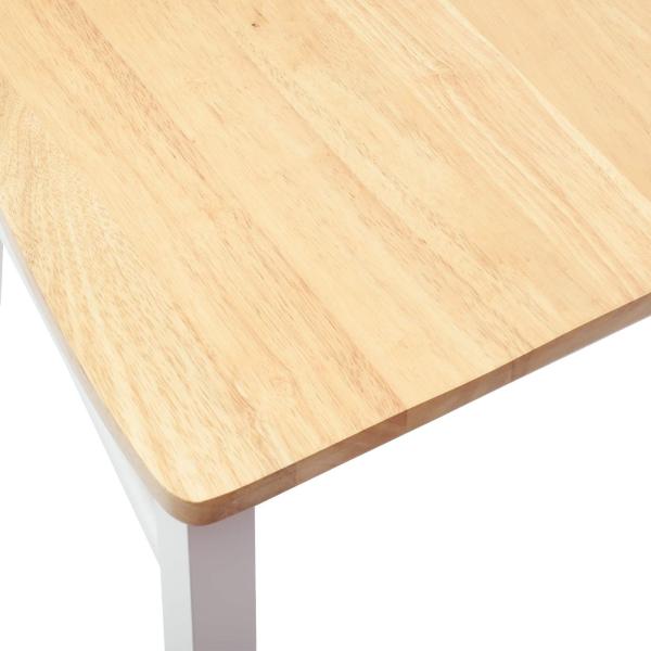 Esszimmerstühle 2 pcs Weiß 50 x 52,5 x 91 cm Massives Gummiholz