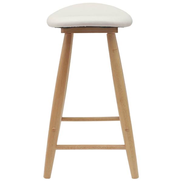 ARDEBO.de - Esszimmerstühle 2 pcs Natur 46 x 37 x 63 cm Massives Gummiholz