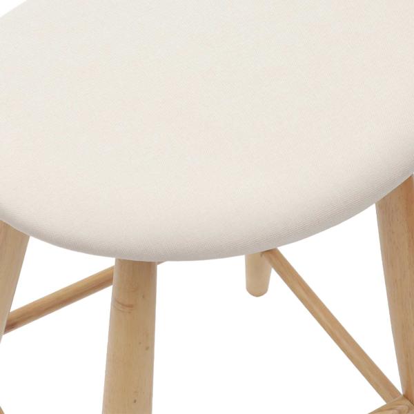 Esszimmerstühle 2 pcs Natur 46 x 37 x 63 cm Massives Gummiholz