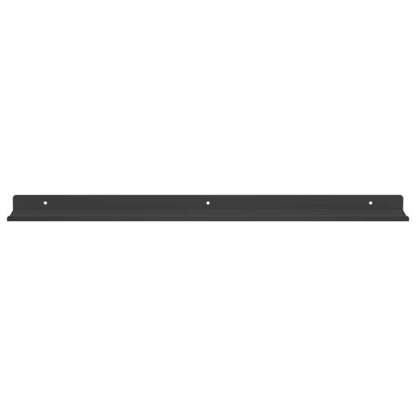 Wandregal mit Regal Wandmontiert 2 pcs Schwarz 80 x 9 x 2.5 cm