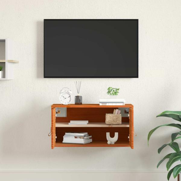 Wandschrank Wachsbraun 60 x 30 x 30 cm Massives Kiefernholz