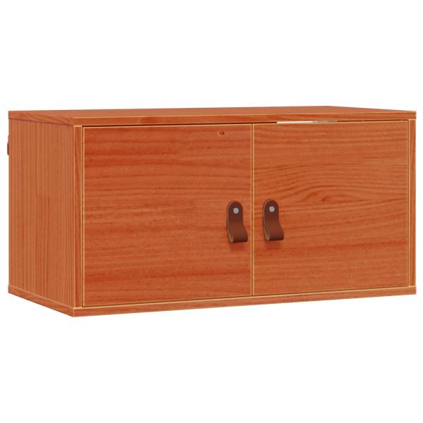 ARDEBO.de - Wandschrank mit Regal mit Tür 2 pcs Wachsbraun 60 x 30 x 30 cm