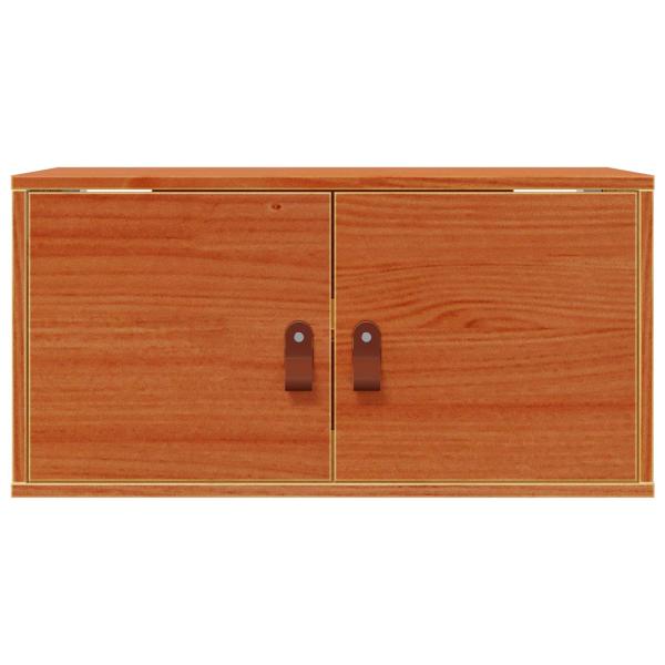 Wandschrank mit Regal mit Tür 2 pcs Wachsbraun 60 x 30 x 30 cm