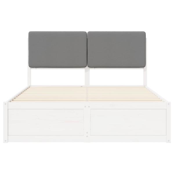 ARDEBO.de - Bettgestell mit gepolstertem Kopfteil Schwarz 90 x 200 cm